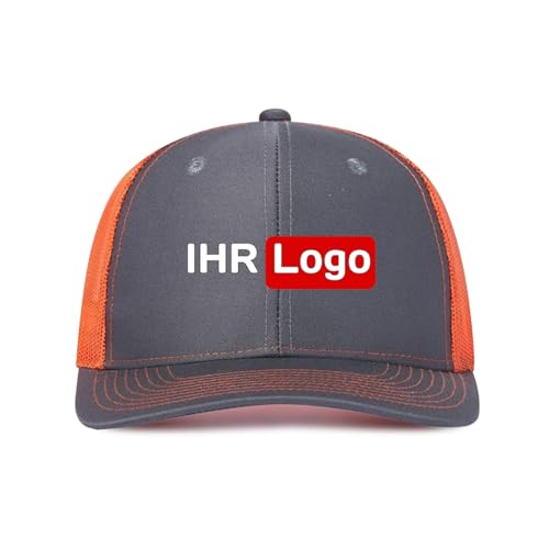 ROHBVMN Basecap personalisiert mit Foto/Logo/Text | Trucker Cap Mesh-Kappe selbst gestalten | Verstellbare Baseball Cap für Männer Frauen | Unisex Dad Cap Schwarz von ROHBVMN