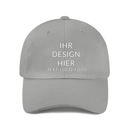 ROHBVMN Basecap personalisiert mit Foto/Logo/Text | Trucker Cap Mesh-Kappe selbst gestalten | Verstellbare Baseball Cap für Männer Frauen | Unisex Dad Cap Schwarz von ROHBVMN