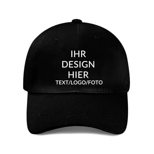 ROHBVMN Basecap personalisiert mit Foto/Logo/Text | Trucker Cap Mesh-Kappe selbst gestalten | Verstellbare Baseball Cap für Männer Frauen | Unisex Dad Cap Schwarz ROHBVMN Basecap personalisiert mit Foto/Logo/Text | Trucker Cap Mesh-Kappe selbst gestalten | Verstellbare Baseball Cap für Männer Frauen | Unisex Dad Cap Schwarz von ROHBVMN