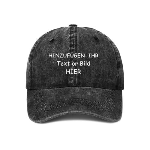 ROHBVMN Schirmmütze personalisiert mit Foto/Logo/Text | Mesh-Trucker-Kappe selbst gestalten | Verstellbare Dad Cap für Männer & Frauen | Baseball Cap Herren Damen Schwarz ROHBVMN Schirmmütze personalisiert mit Foto/Logo/Text | Mesh-Trucker-Kappe selbst gestalten | Verstellbare Dad Cap für Männer & Frauen | Baseball Cap Herren Damen Schwarz von ROHBVMN