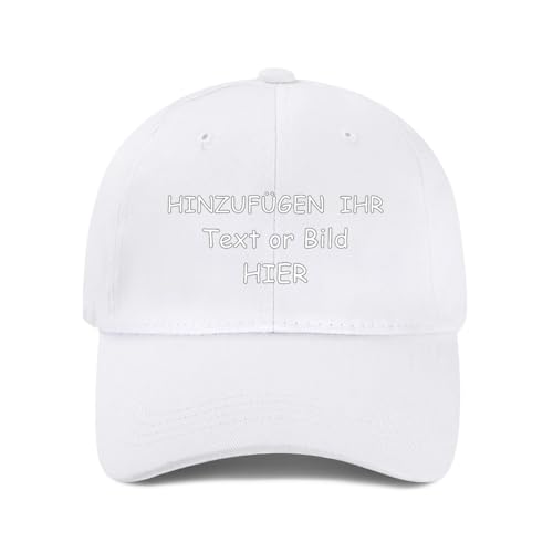 ROHBVMN Schirmmütze personalisiert mit Foto/Logo/Text | Mesh-Trucker-Kappe selbst gestalten | Verstellbare Dad Cap für Männer & Frauen | Baseball Cap Herren Damen Schwarz von ROHBVMN