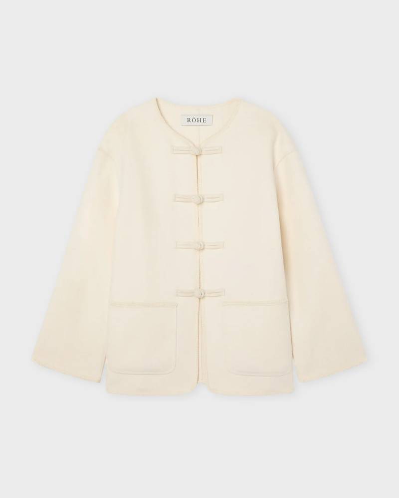 ROHE Jacket Traditional double-faced Offwhite von ROHE