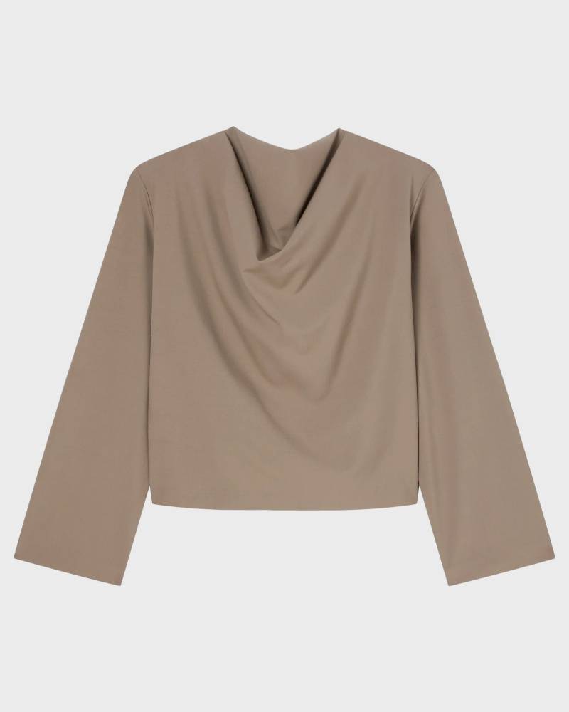 ROHE Top Draped Wool Khaki von ROHE