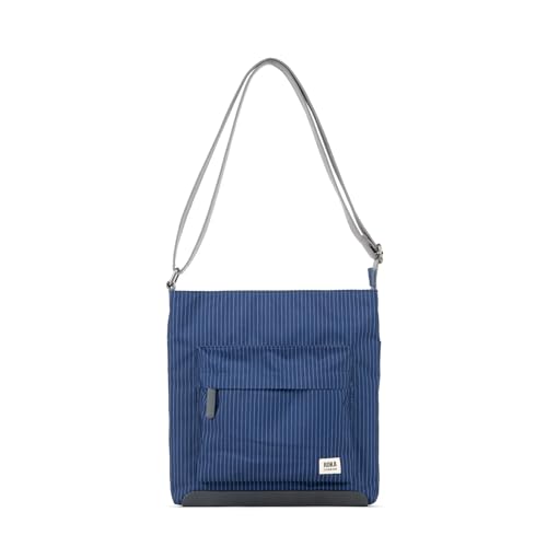 ROKA London Kennington B Dark Wash Medium Recycled Canvas Crossbody Bag, Denim Dark, m von ROKA London