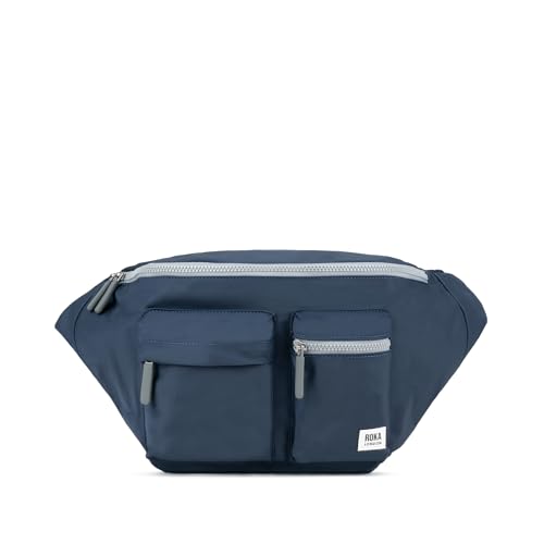 ROKA London Ovale M Tragetasche, Umhängetasche, Hüfttasche oder Umhängetasche, XL, recyceltes Nylon, midnight, xl von ROKA London