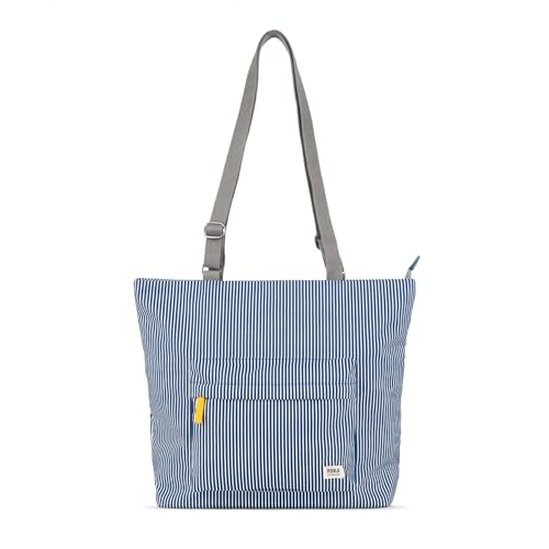 ROKA London Trafalgar B Hickory Stripe Medium Recycled Canvas Shoulder Bag, gestreift, M von ROKA London