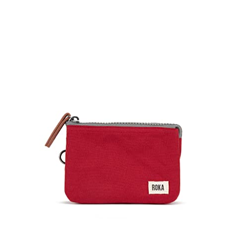 Roka London Mittelgroßes Carnaby, nachhaltig, 18 cm x 12 cm x 3 cm, rot (mars red), M, Münztasche von ROKA London