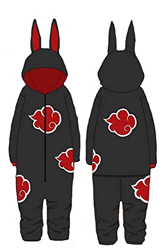 ROLACAT Onesie Pyjamas, Anime Japanische Ninja Hokage Herren Jungen Alles in einem Kostüm Cosplay Loungewear Nachtwäsche Bademantel von ROLACAT