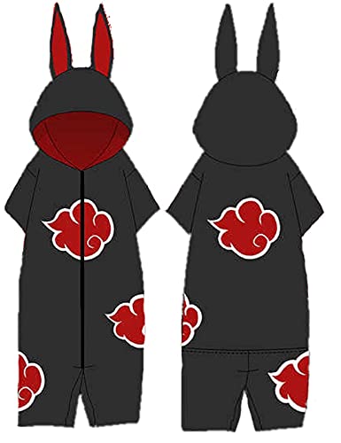 ROLACAT Onesie Pyjamas, Anime Japanische Ninja Hokage Herren Jungen Alles in einem Kostüm Cosplay Loungewear Nachtwäsche Bademantel von ROLACAT