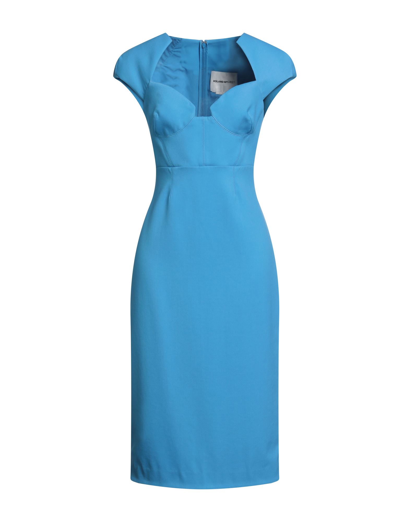 ROLAND MOURET Midi-kleid Damen Azurblau ROLAND MOURET Midi-kleid Damen Azurblau von ROLAND MOURET