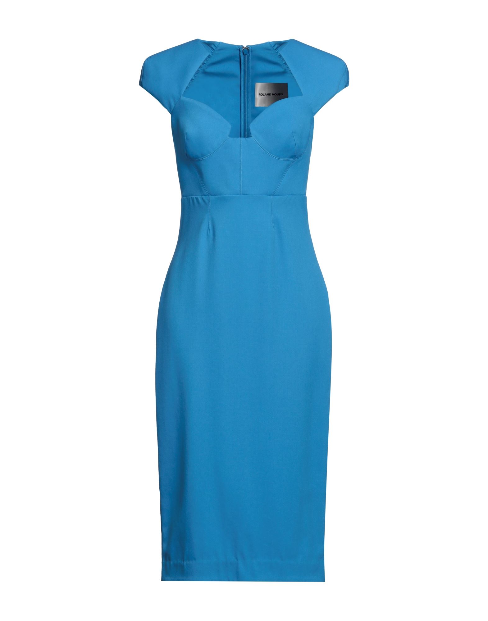 ROLAND MOURET Midi-kleid Damen Azurblau ROLAND MOURET Midi-kleid Damen Azurblau von ROLAND MOURET