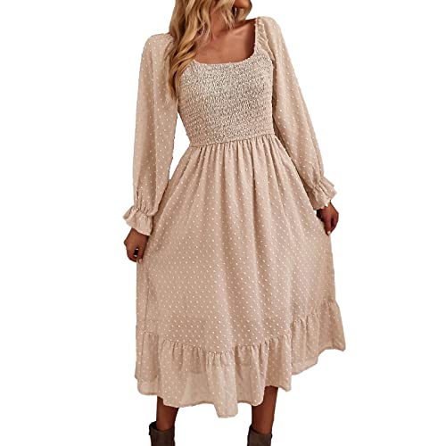 Kleider Damen Festlich Lady Clothing Neueste Langarm Square Neck Elegante Freizeitkleider Frauen Schwarzes Kleid Damen Eng Pailettenkleider für Damen Damen Kleider Elegant von ROLAQDK