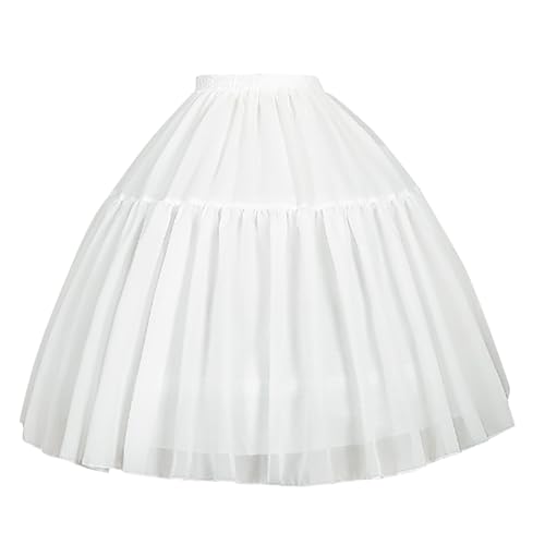 Tutu Rock Damen Lang Mittelalterliche Damen Petticoat Verstellbarer Reifrock aus Spitze Kurzer Lolita-Unterrock für Cosplay-Kleid Damen Tüllrock mit Spitzenbesatz Petticoat Reifrock von ROLAQDK