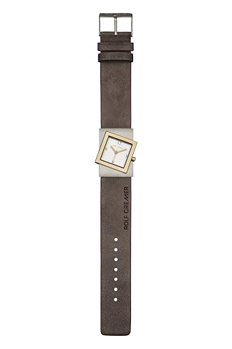 ROLF CREMER | Damenarmbanduhr Turn S 507755 in Grau mit Silber goldenem Edelstahlgehäuse und vergoldetem Zeigern | Dornverschluss in Silber | Silbernes Ziffernblatt | Wasserresistent von Rolf Cremer
