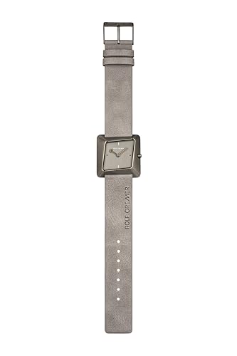 ROLF CREMER | Damenarmbanduhr Twister 507904 in Grau mit anthrazit Gehäuse und Ziffernblatt | Vergoldete Zeiger | Dornverschluss | 3 Bar Wasserresistent von ROLF CREMER