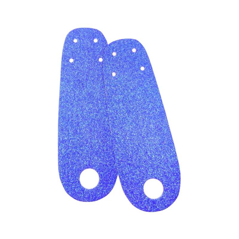 Blauer Periwinkle Glitzer Roller Skate Toe Guards | Paar von ROLLERSTUFF