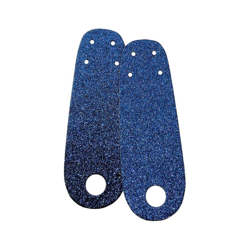 Dunkelblaue Glitzer Roller Skate Toe Guards | Paar von ROLLERSTUFF