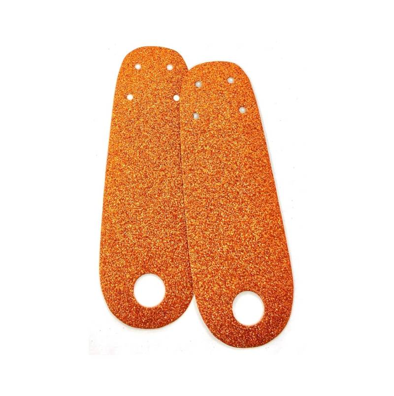 Gebrannte Orange Glitzer Roller Skate Toe Guards | Paar von ROLLERSTUFF