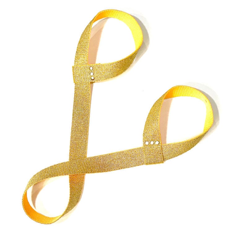 Rollerstuff Gelbgold Glitzer Verstellbare Rollschuhe Leine von ROLLERSTUFF