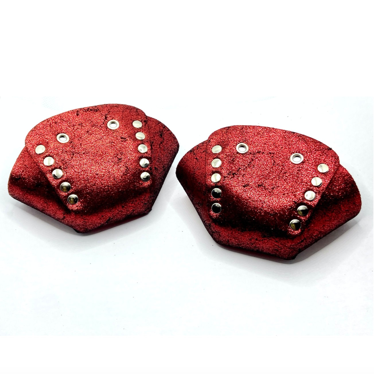 Rote Glitzer Wildleder Rollschuh Kappen | Paar Von Rollerstuff Rote Glitzer Wildleder Rollschuh Kappen | Paar Von Rollerstuff von ROLLERSTUFF