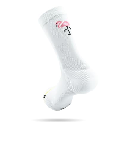ROLLO SOCKS Run 2.0 - Flamingo, Laufsocken mit gezielter Kompression, Running, Sprunggelenk stützend, Bandage Fußgelenk, Sportsocken, GrößeL (44-46) von ROLLO SOCKS
