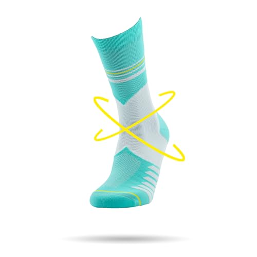 ROLLO SOCKS Run 2.0 - Mintflow, Laufsocken mit gezielter Kompression, Running, Sprunggelenk stützend, Bandage Fußgelenk, Sportsocken, Größe XL (47-48) von ROLLO SOCKS