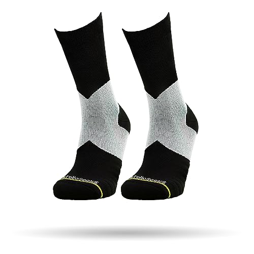 ROLLO SOCKS Team 5.0 Black 2er Pack - Laufsocken mit gezielter Kompression, Running, Sprunggelenk stützend, Bandage Fußgelenk, Sportsocken, Für jeden Sport geeignet, Größe S (36-39) von ROLLO SOCKS