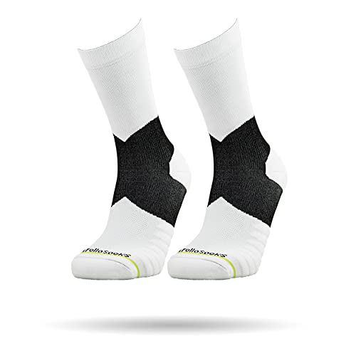 ROLLO SOCKS Team 5.0 White 2er Pack - Laufsocken mit gezielter Kompression, Running, Sprunggelenk stützend, Bandage Fußgelenk, Sportsocken, Für jeden Sport geeignet, Größe XL (47-48) von ROLLO SOCKS