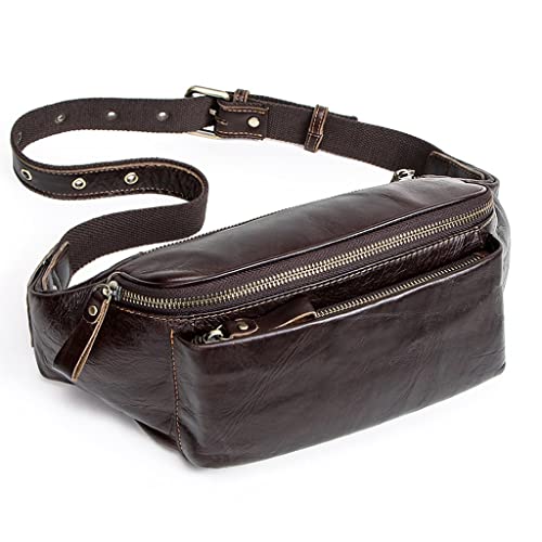 ROLTIN Leder-Hüfttaschen für Herren, Reise-Gürteltasche, Vintage-Gürteltasche für Herren, kleine Umhängetaschen für Handytasche von ROLTIN