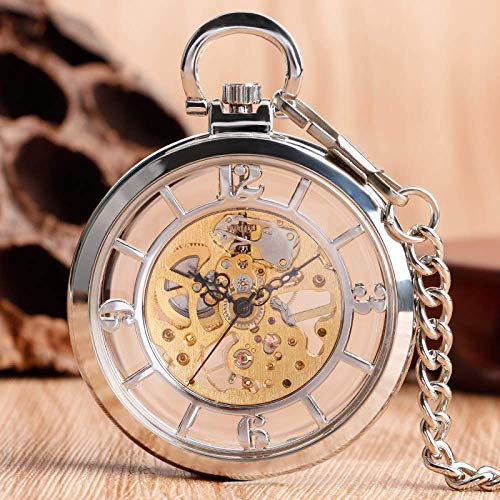 ROLTIN Taschenuhr, Klassische mechanische Uhr, Ziffern, Taschenuhr, Handaufzug, für Herren und Damen, Geschenk von ROLTIN