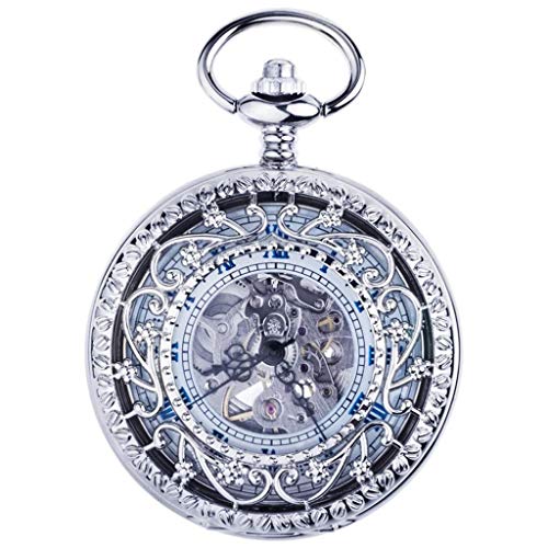 ROLTIN Taschenuhr Damen Taschenuhren Automatische mechanische Taschenuhr Retro Clamshell Geschnitzte Hohle Taschenuhr Pulloverkette dekorative Taschenuhr Herren Taschenuhren von ROLTIN