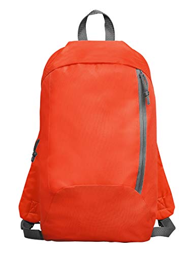 Kinder Jungen Mädchen Wasserdicht Klein Rucksack Uni Hell Bunt mit Reißverschluss Tasche (7154 Red) von ROLY