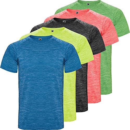 ROLY Herren Funktionsshirt | 5er Pack | Kurzarm | Atmungsaktiv | Sport: Fitness, Laufen, Crossfit, Padel | Technischer Stoff- Polyester, Herren, Kombination 1, L von ROLY