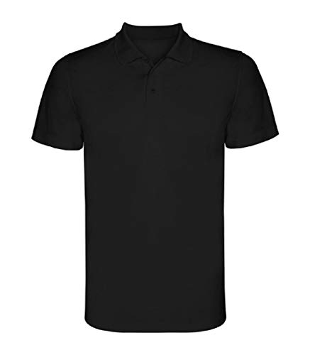Technisches Poloshirt mit kurzen Ärmeln., Schwarz L von ROLY