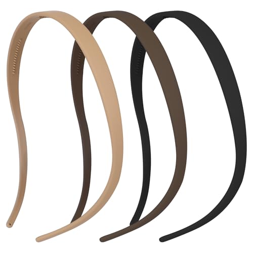 ROLYTA 3 Stück drucklose Stirnbänder für Frauen, Stirnbänder für Brillenträger, bequeme Sonnenbrillen-Stirnbänder, Haarband für Brillen, keine Kopfschmerzen, Stirnband mit Zähnen, mattschwarz, ROLYTA 3 Stück drucklose Stirnbänder für Frauen, Stirnbänder für Brillenträger, bequeme Sonnenbrillen-Stirnbänder, Haarband für Brillen, keine Kopfschmerzen, Stirnband mit Zähnen, mattschwarz, von ROLYTA