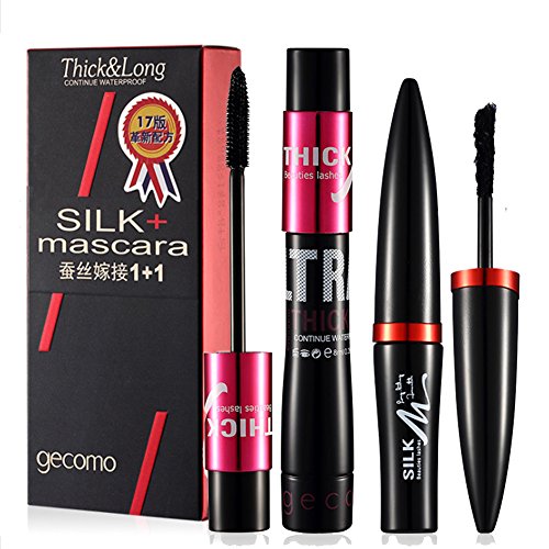 3D Black Silk Grafting Fiber+Long and Thick Waterproof Makeup Style Mascara von ROMANTIC BEAR