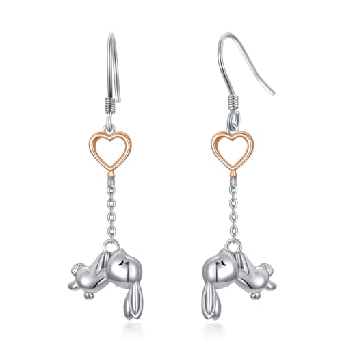 ROMANTIC WORK Hase Ohrringe 925 Sterling Silber Kaninchen Hängend Ohrringe Hasen Schmuck Geschenke für Damen Mädchen von ROMANTICWORK