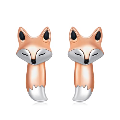 Fuchs Ohrringe 925 Sterling Silber Fuchs Ohrhänger Schmuck Geschenke für Frauen von ROMANTICWORK