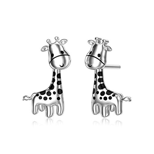 ROMANTICWORK Giraffe Gifts 925 Sterling Silber Giraffe Ohrringe Süße Giraffe Ohrstecker Schmuck Geburtstag Weihnachten Geschenke für Frauen Mädchen von ROMANTICWORK