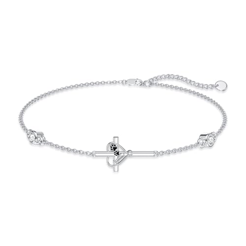 ROMANTICWORK Kreuz Stethoskop Armband 925 Sterling Silber Krankenschwester Armband Stethoskop Schmuck Geschenke für Frauen Krankenpflege Arzt Graduierung Medizinstudent von ROMANTICWORK