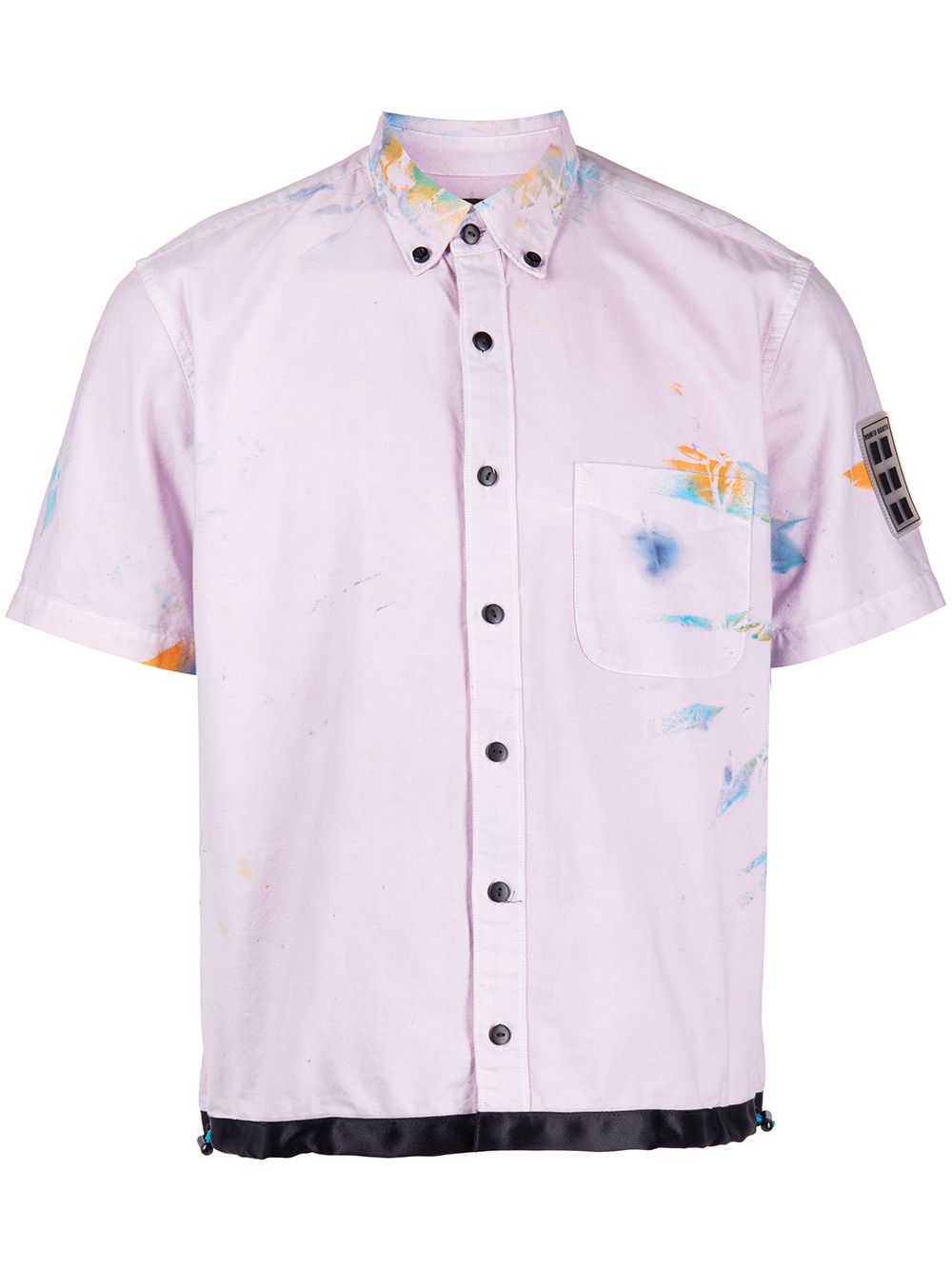 ROMEO HUNTE paint-effect short sleeve shirt - Violett von ROMEO HUNTE