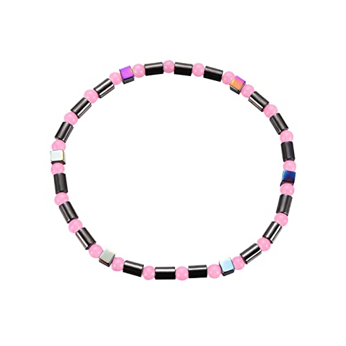 Anti-Schwell-Fußkettchen aus schwarzem Obsidian,Schlankheits-Fußkettchen aus schwarzem Obsidian,Lymphdrainage-Armband aus schwarzem Obsidian Magnetfeldtherapie Obsidian Fußkettchen von ROMIDA