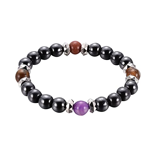 Anti-Schwell-Fußkettchen aus schwarzem Obsidian,Schlankheits-Fußkettchen aus schwarzem Obsidian,Lymphdrainage-Armband aus schwarzem Obsidian Magnetfeldtherapie Obsidian Fußkettchen von ROMIDA