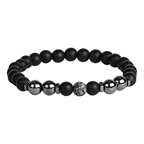 Anti-Schwellung Schwarzer Obsidian Schlankheits-Fußkettchen, Lymphdrainage Natürliche Magnetfeldtherapie Obsidian-Perlen-Armband-Fußkettchen,Damen Herren Gewichtsverlust Anti-Krampfadern-Fußkettchen von ROMIDA