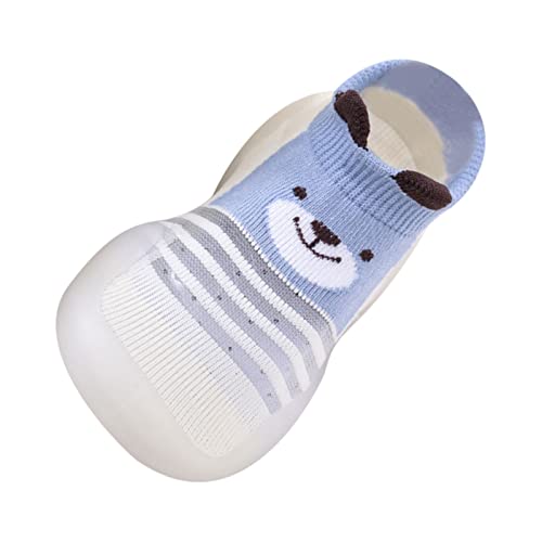 Kinder Anti Rutsch Socken Schuhe Babyschuhe Lauflernschuhe Mädchen Jungen Jungen Gefüttert Hausschuhe Kleinkind Socke mit Gummisohle Krabbelschuhe Rutschfest Sockenschuhe von ROMIDA