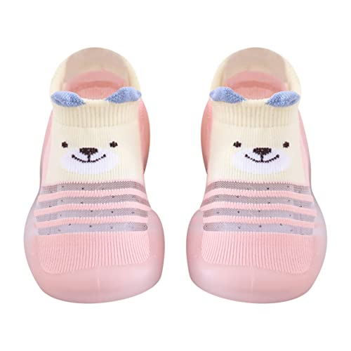 Kinder Anti Rutsch Socken Schuhe Babyschuhe Lauflernschuhe Mädchen Jungen Jungen Gefüttert Hausschuhe Kleinkind Socke mit Gummisohle Krabbelschuhe Rutschfest Sockenschuhe von ROMIDA