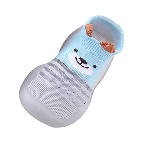 Kinder Anti Rutsch Socken Schuhe Babyschuhe Lauflernschuhe Mädchen Jungen Jungen Gefüttert Hausschuhe Kleinkind Socke mit Gummisohle Krabbelschuhe Rutschfest Sockenschuhe von ROMIDA