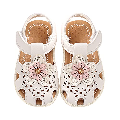 Kinder Sandaletten Mädchen Sommer Mädchen Lässig Flach Gummi Anti-Rutsch Atmungsaktiv niedlich Krippe Schuhe Kindersandalen Mädchen Sandalen Mädchen Weicher Boden krabbelschuhe von ROMIDA