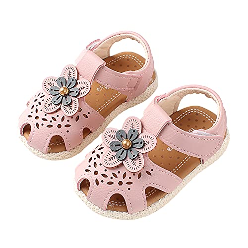 Kinder Sandaletten Mädchen Sommer Mädchen Lässig Flach Gummi Anti-Rutsch Atmungsaktiv niedlich Krippe Schuhe Kindersandalen Mädchen Sandalen Mädchen Weicher Boden krabbelschuhe von ROMIDA