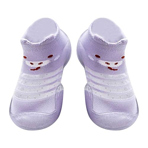 Kleinkind Baby Anti Rutsch Socken Schuhe Babyschuhe Lauflernschuhe Mädchen Jungen Jungen Gefüttert Hausschuhe Kleinkind Socke mit Gummisohle Krabbelschuhe Rutschfest Sockenschuhe von ROMIDA